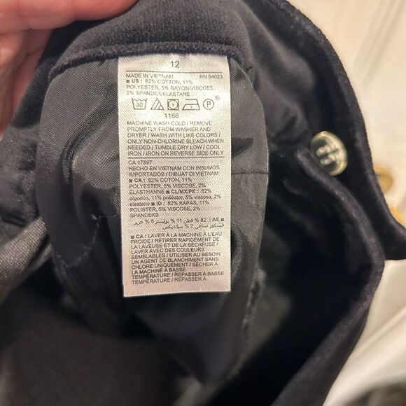 Old Navy Women's Black Mid-Rise Regular Fit Pixie Velvet‎ Ankle Pants SZ 12 NWT - Picture 8 of 8